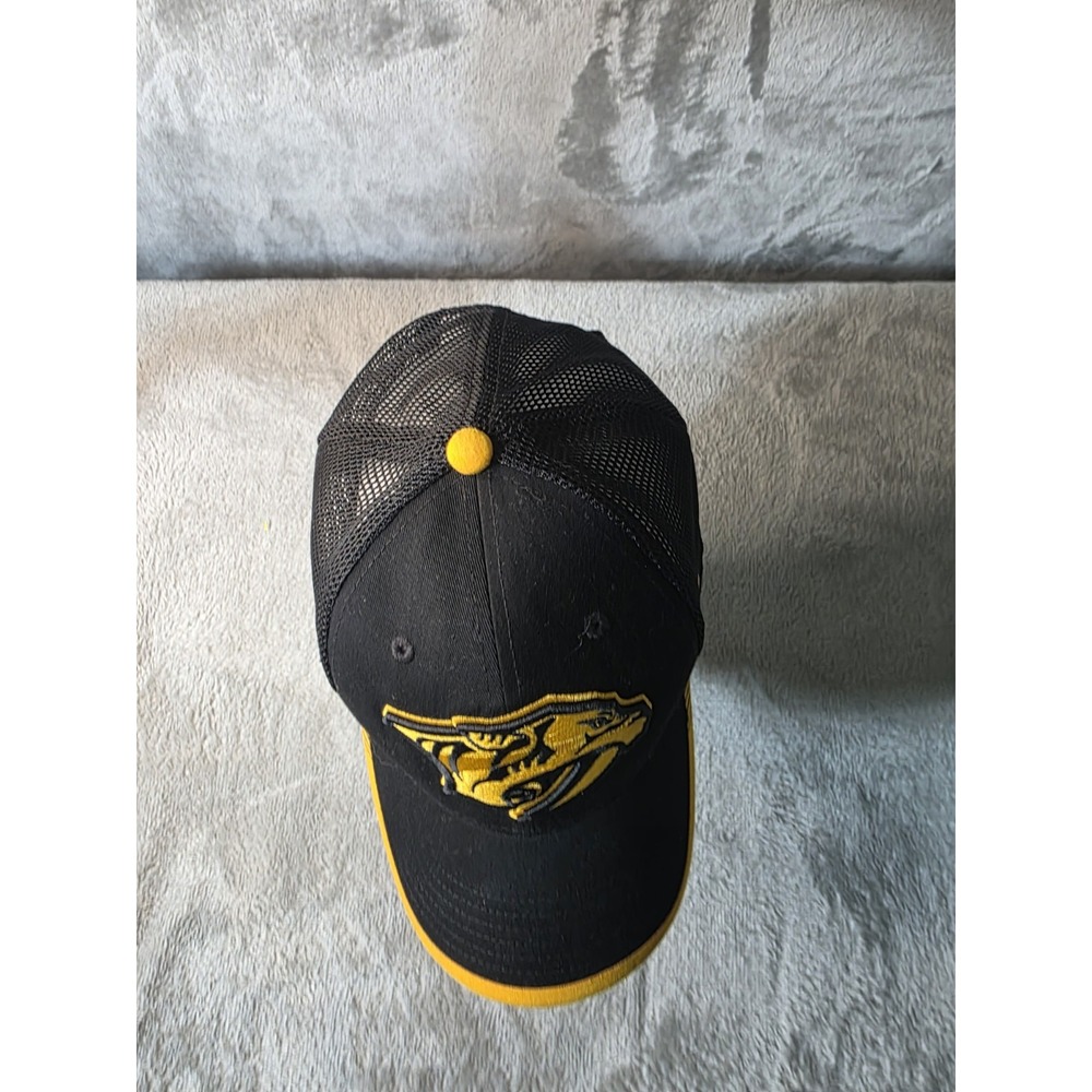 Fanatics Nashville Predators Trucker Snapback Hat Black Yellow NHL Adjustable - Picture 5 of 10